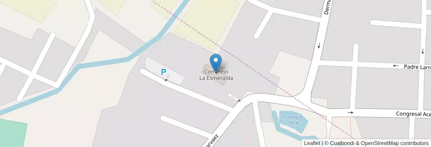 Mapa de ubicacion de Complejo La Esmeralda en アルゼンチン, カタマルカ州, Departamento Valle Viejo, Municipio De Valle Viejo, Sumalao.