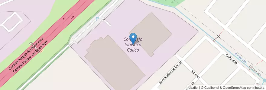 Mapa de ubicacion de Complejo logístico Calico en アルゼンチン, ブエノスアイレス州, William C. Morris.