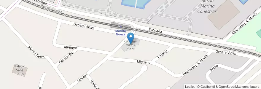 Mapa de ubicacion de Complejo Marina Nueva en アルゼンチン, ブエノスアイレス州, Partido De San Fernando, Victoria.