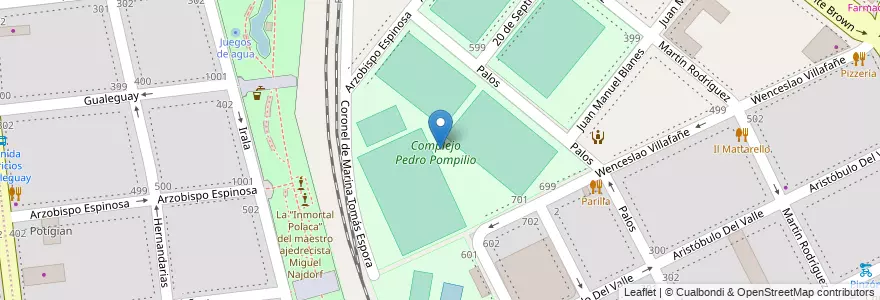 Mapa de ubicacion de Complejo Pedro Pompilio, Boca en Argentina, Ciudad Autónoma De Buenos Aires, Comuna 4, Buenos Aires.