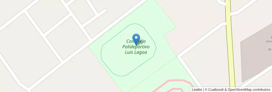 Mapa de ubicacion de Complejo Polideportivo Luis Lagoa en Argentine, Province De Buenos Aires, Partido De Salto.