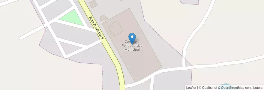 Mapa de ubicacion de Complejo Polideportivo Municipal en アルゼンチン, ミシオネス州, Departamento Veinticinco De Mayo, Municipio De Veinticinco De Mayo, Veinticinco De Mayo.