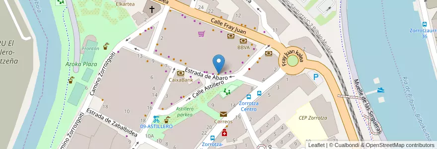 Mapa de ubicacion de Compostela en 西班牙, 巴斯克, 比斯开, Bilboaldea.