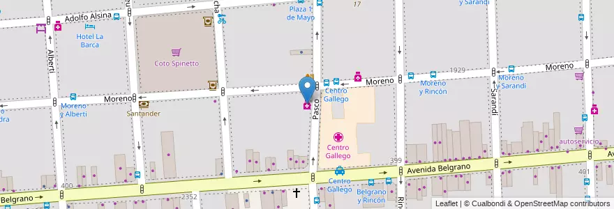 Mapa de ubicacion de Compostela, Balvanera en الأرجنتين, Ciudad Autónoma De Buenos Aires, Comuna 3, Buenos Aires.