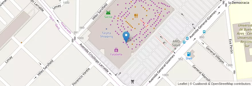 Mapa de ubicacion de Compumundo en アルゼンチン, ブエノスアイレス州, Partido De Avellaneda.