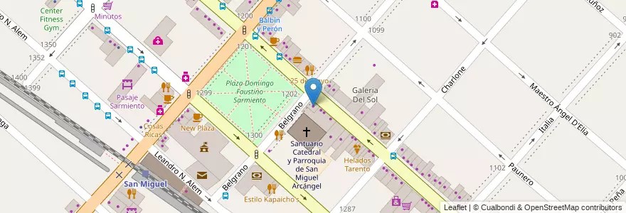 Mapa de ubicacion de Compumundo en アルゼンチン, ブエノスアイレス州, Partido De San Miguel, San Miguel.