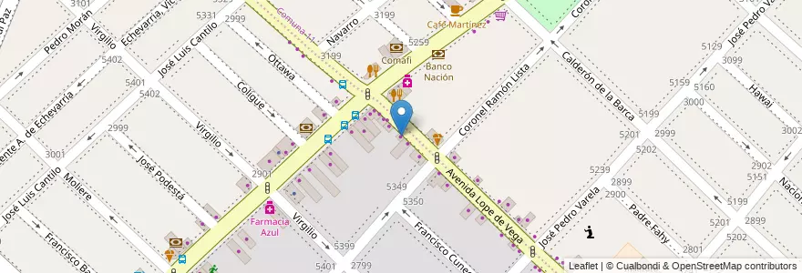 Mapa de ubicacion de Computación, Villa Devoto en Arjantin, Buenos Aires, Comuna 10.