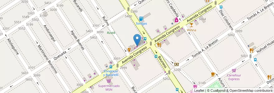 Mapa de ubicacion de Computacion, Villa Urquiza en アルゼンチン, Ciudad Autónoma De Buenos Aires, Comuna 12, ブエノスアイレス.