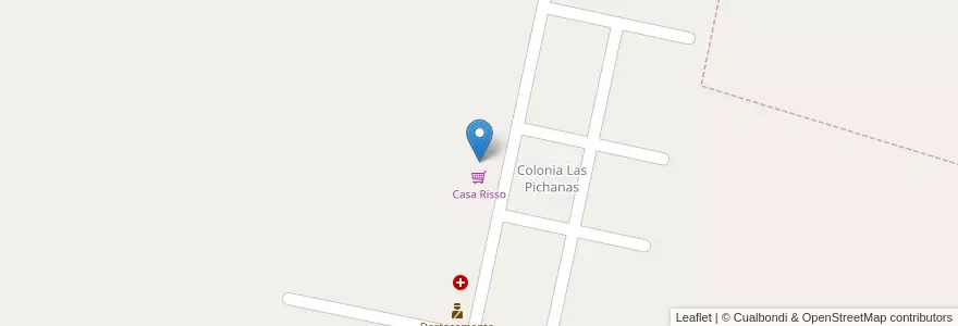 Mapa de ubicacion de Comuna en アルゼンチン, コルドバ州, Departamento San Justo, Comuna De Colonia Las Pichanas, Pedanía Arroyito.