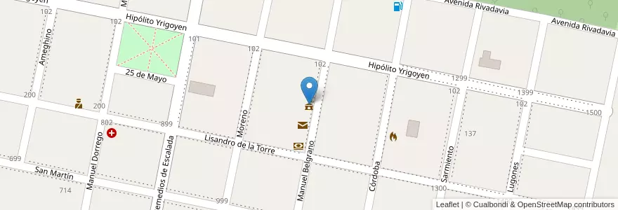 Mapa de ubicacion de Comuna de Landeta en 阿根廷, Santa Fe, Departamento San Martín, Municipio De Landeta.