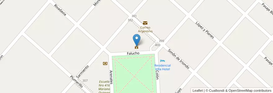 Mapa de ubicacion de Comuna de Villa Trinidad en Argentinien, Santa Fe, Municipio De Villa Trinidad, Departamento San Cristóbal.