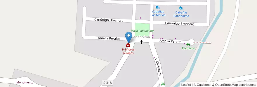 Mapa de ubicacion de Comuna Panaholma en الأرجنتين, Córdoba, Departamento San Alberto, Pedanía Panaholma, Comuna De Panaholma.