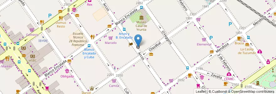 Mapa de ubicacion de Comunidad NCI-Emanu El, Belgrano en الأرجنتين, Ciudad Autónoma De Buenos Aires, Buenos Aires, Comuna 13.