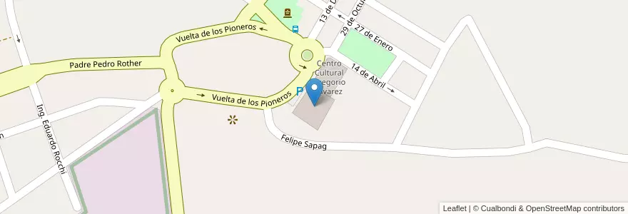 Mapa de ubicacion de Concejo Pcia. de Educacion - Dir. Gral. de Nivel Superior en Arjantin, Şili, Neuquén, Departamento Confluencia, Municipio De Plaza Huincul, Plaza Huincul.