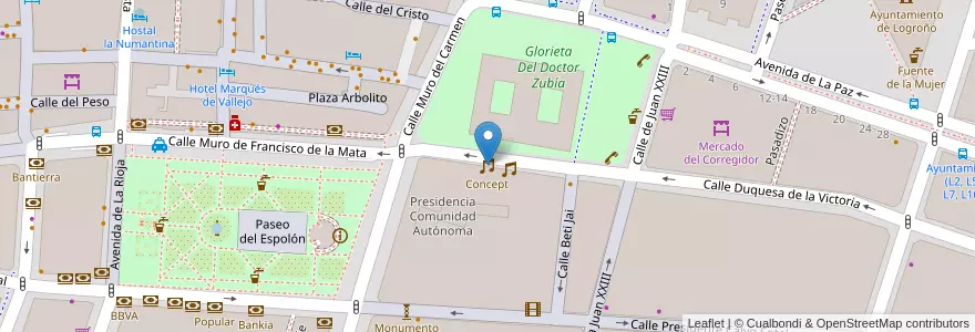 Mapa de ubicacion de Concept en Испания, Риоха, Риоха, Логронья.