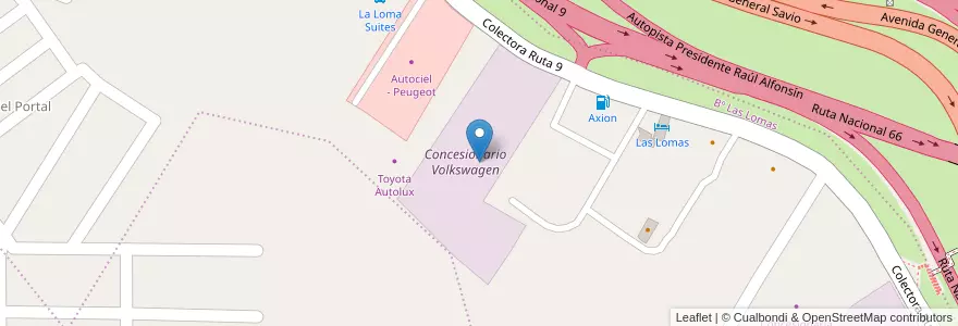 Mapa de ubicacion de Concesionario Volkswagen en 阿根廷, Jujuy, Departamento Doctor Manuel Belgrano, Municipio De San Salvador De Jujuy.