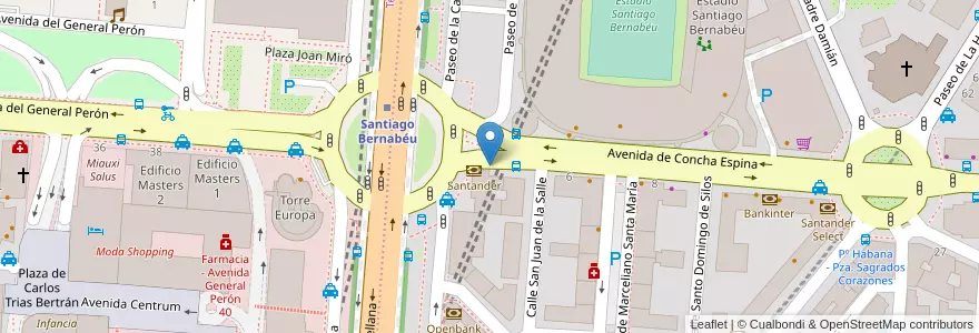 Mapa de ubicacion de CONCHA ESPINA, AVENIDA, DE,2 en スペイン, マドリード州, Comunidad De Madrid, Área Metropolitana De Madrid Y Corredor Del Henares, Madrid.
