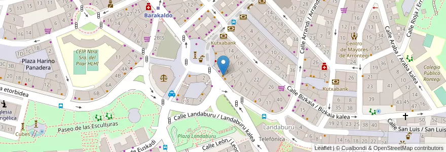 Mapa de ubicacion de Concorde Café en Spanien, Autonome Gemeinschaft Baskenland, Bizkaia, Bilboaldea, Barakaldo.