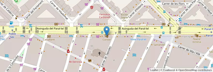 Mapa de ubicacion de Condal en Sepanyol, Catalunya, Barcelona, Barcelonès, Barcelona.