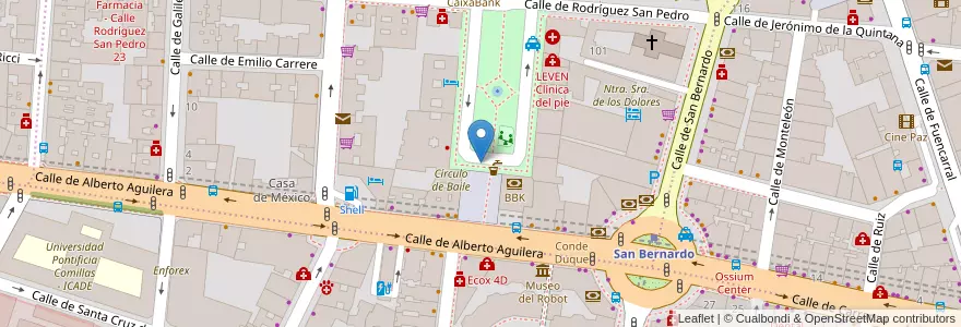 Mapa de ubicacion de CONDE DEL VALLE DE SUCHIL, PLAZA, DEL,1 en スペイン, マドリード州, Comunidad De Madrid, Área Metropolitana De Madrid Y Corredor Del Henares, Madrid.