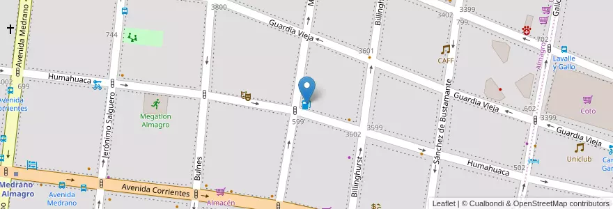 Mapa de ubicacion de Condor GNC, Almagro en آرژانتین, Ciudad Autónoma De Buenos Aires, Comuna 5, Buenos Aires.
