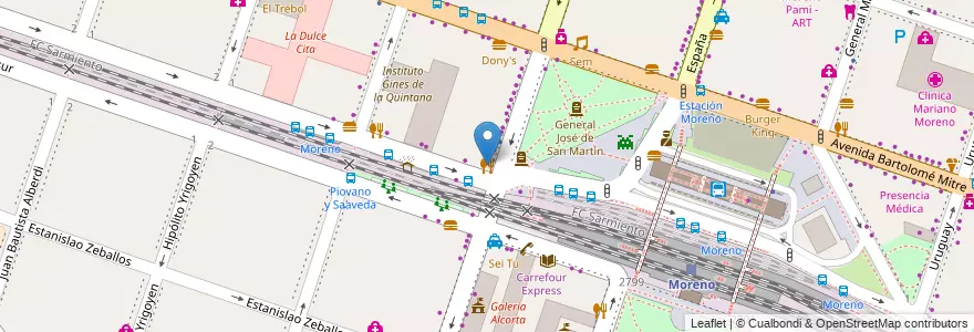 Mapa de ubicacion de Condor Plaza en Argentina, Buenos Aires, Partido De Moreno, Moreno.