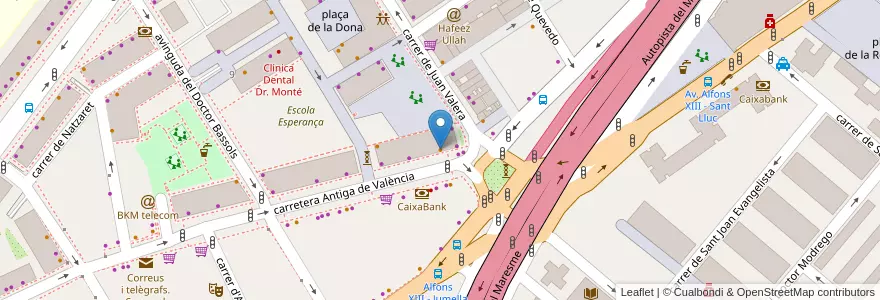Mapa de ubicacion de Conecta en 西班牙, Catalunya, Barcelona, Barcelonès, Badalona.