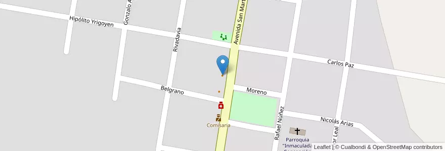 Mapa de ubicacion de Confiteria en アルゼンチン, コルドバ州, Departamento Minas, Pedanía San Carlos, Municipio De San Carlos Minas.