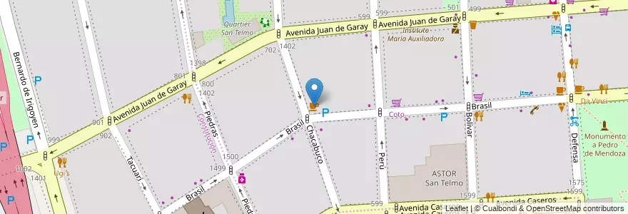 Mapa de ubicacion de Confiteria de Antaño, San Telmo en 阿根廷, Ciudad Autónoma De Buenos Aires, Comuna 4, Comuna 1, 布宜诺斯艾利斯.