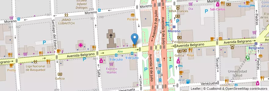 Mapa de ubicacion de Confitería La Union, Montserrat en Argentina, Ciudad Autónoma De Buenos Aires, Comuna 1, Buenos Aires.
