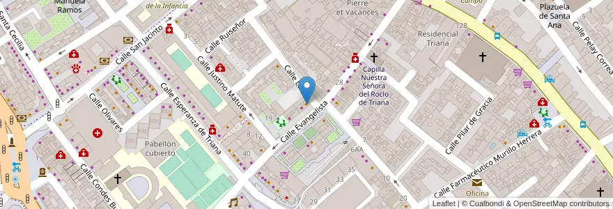 Mapa de ubicacion de Confitería Las Palomas en Spanien, Andalusien, Sevilla, Sevilla.
