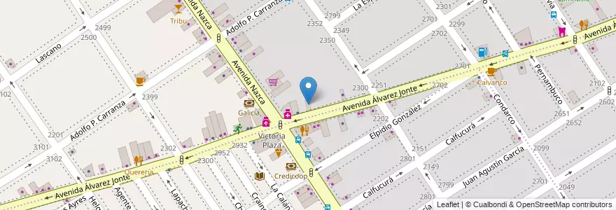 Mapa de ubicacion de Confiteria San Jose, Villa del Parque en آرژانتین, Ciudad Autónoma De Buenos Aires, Buenos Aires, Comuna 11.