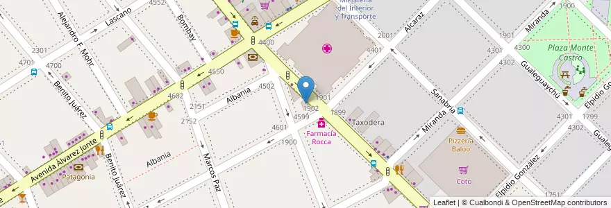 Mapa de ubicacion de Confiteriea Despacho, Monte Castro en Arjantin, Ciudad Autónoma De Buenos Aires, Buenos Aires, Comuna 10.