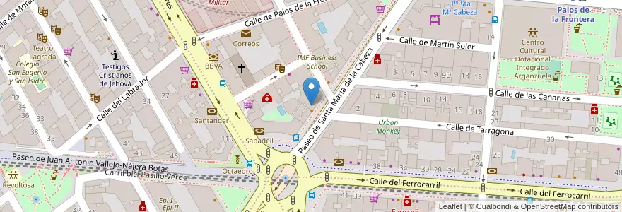 Mapa de ubicacion de Conf.Past.Helad.Repost.Pl.Coci.Comun.Ma. en إسبانيا, منطقة مدريد, منطقة مدريد, Área Metropolitana De Madrid Y Corredor Del Henares, مدريد.