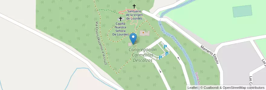 Mapa de ubicacion de Congregación Carmelitas Descalzos en 아르헨티나, Córdoba, Departamento Santa María, Pedanía Alta Gracia, Municipio De Alta Gracia, Alta Gracia.