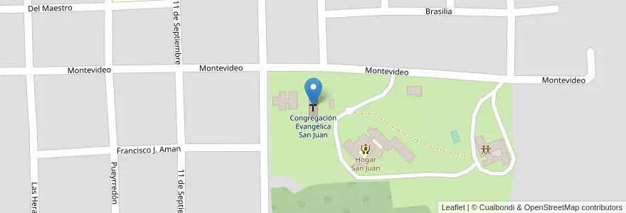 Mapa de ubicacion de Congregación Evangélica San Juan en Argentine, Misiones, Departamento Eldorado, Municipio De Eldorado, Eldorado.