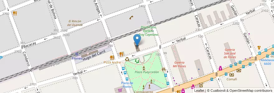 Mapa de ubicacion de Congregación Flores, Flores en آرژانتین, Ciudad Autónoma De Buenos Aires, Comuna 7, Buenos Aires.
