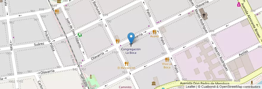 Mapa de ubicacion de Congregación La Boca, Boca en آرژانتین, Ciudad Autónoma De Buenos Aires, Comuna 4, Buenos Aires.