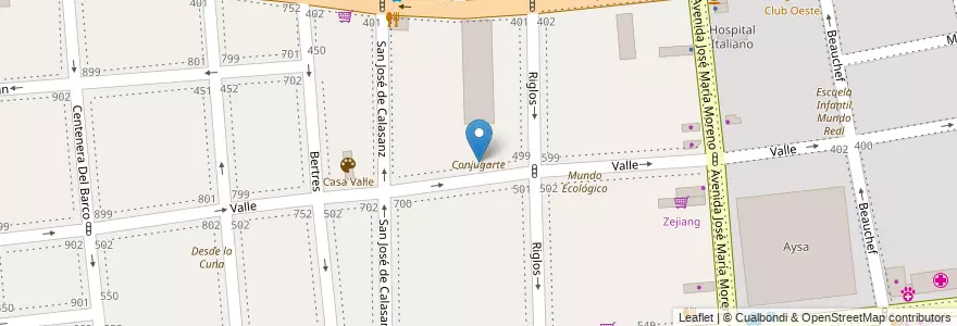 Mapa de ubicacion de Conjugarte, Caballito en Argentinië, Ciudad Autónoma De Buenos Aires, Buenos Aires, Comuna 6.