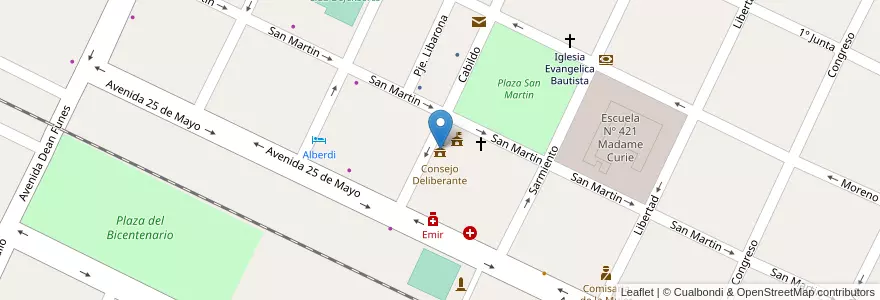 Mapa de ubicacion de Consejo Deliberante en Argentinië, Santiago Del Estero, Departamento Copo.