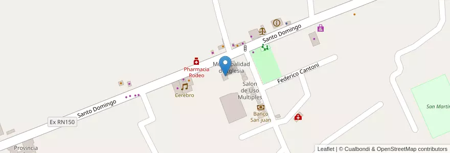 Mapa de ubicacion de Consejo deliverante en アルゼンチン, サンフアン州, チリ, Iglesia.