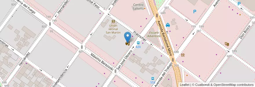 Mapa de ubicacion de Conservatorio Amadeus en Argentina, Wilayah Santa Cruz, Chile, Mercado De La Ciudad, Deseado, Caleta Olivia.