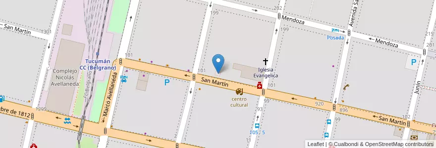 Mapa de ubicacion de Conservatorio de música Unt en Argentinien, Tucumán, San Miguel De Tucumán, Departamento Capital, San Miguel De Tucumán.