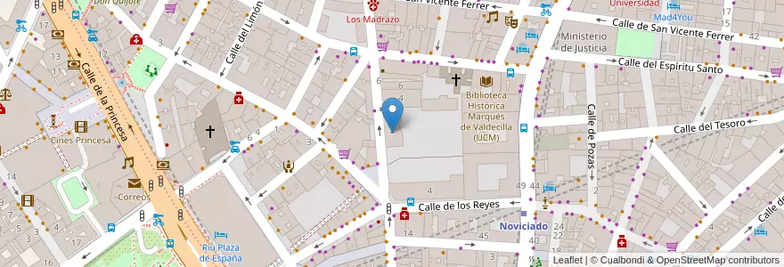 Mapa de ubicacion de Conservatorio Profesional de Música en España, Comunidad De Madrid, Comunidad De Madrid, Área Metropolitana De Madrid Y Corredor Del Henares, Madrid.