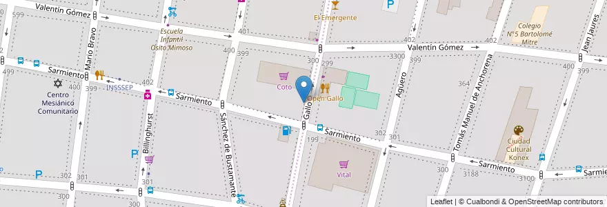 Mapa de ubicacion de Conservatorio Superior de Música Manuel de Falla, Almagro en Argentinien, Ciudad Autónoma De Buenos Aires, Comuna 5, Buenos Aires.