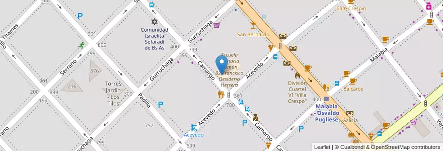 Mapa de ubicacion de Conservatorio Superior de Música Manuel de Falla - Anexo 4, Villa Crespo en الأرجنتين, Ciudad Autónoma De Buenos Aires, Buenos Aires.