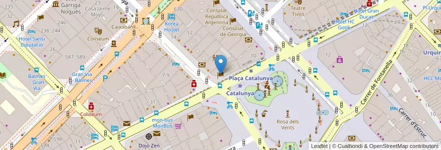Mapa de ubicacion de Consolat de Canadà en إسبانيا, كتالونيا, برشلونة, بارسلونس, Barcelona.
