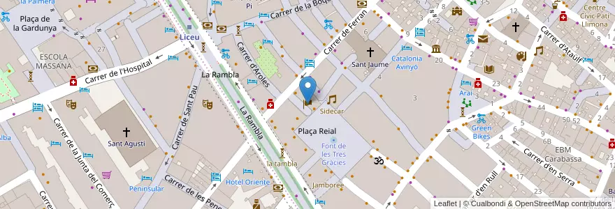 Mapa de ubicacion de Consolat de les Filipines en Sepanyol, Catalunya, Barcelona, Barcelonès, Barcelona.