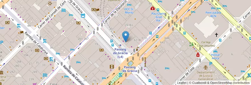 Mapa de ubicacion de Consolat de Panamà en إسبانيا, كتالونيا, برشلونة, بارسلونس, Barcelona.