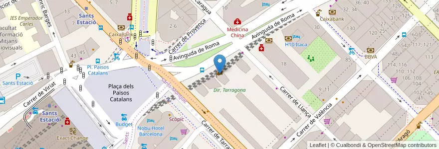 Mapa de ubicacion de Consolat del Perú en İspanya, Catalunya, Barcelona, Barcelonès, Barcelona.